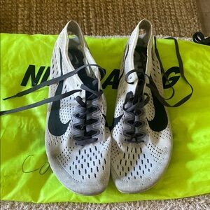 Nike Zoom Victory White and Black Track Spikes